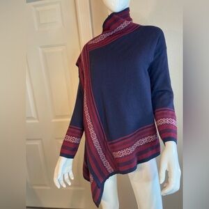 Eddie Bauer~Warm~Boho Style~Waterfall~Open~Sweater Cardigan~Wool Blend~Size M